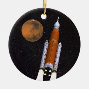 NASA SLS Space Launch System Julgransprydnad Keramik