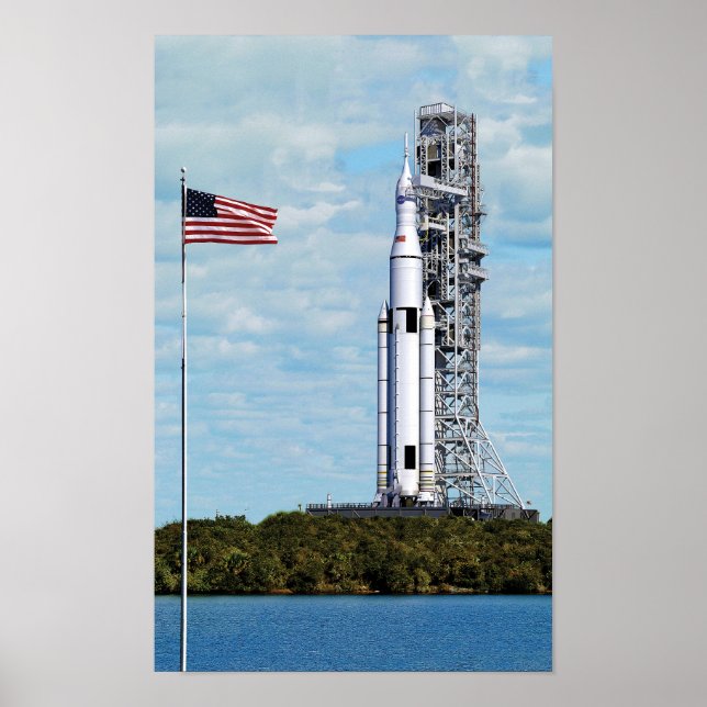 NASA SLS Space Launch System Raketstartplatta Poster (Framsidan)