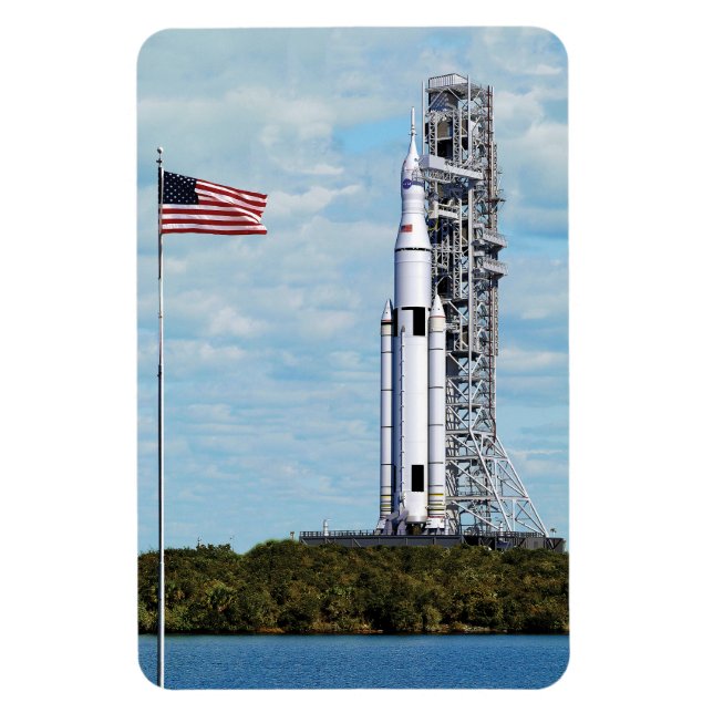 NASA SLS Space Launchpad System Rocket Launchpad Magnet (Vertikal)