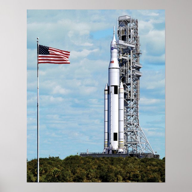 NASA SLS Space Launchpad System Rocket Launchpad Poster (Framsidan)