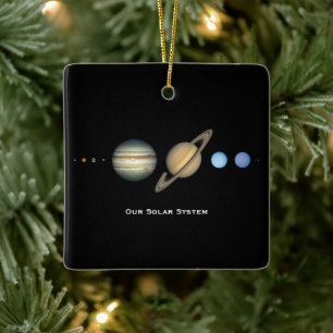 NASA Solar System Planet Sizes-schema Jul Julgransprydnad Keramik