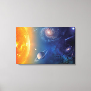 NASA Solsystem Yttre rymden Collage Canvastryck