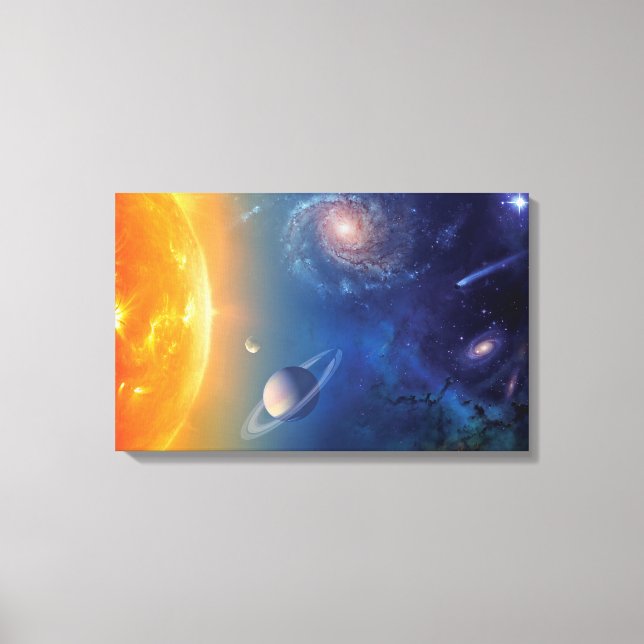 NASA Solsystem Yttre rymden Collage Canvastryck (Framsida)