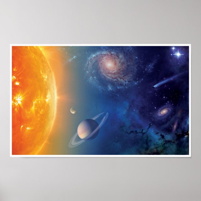 NASA Solsystemet Yttre rymden Collage Poster (Framsidan)