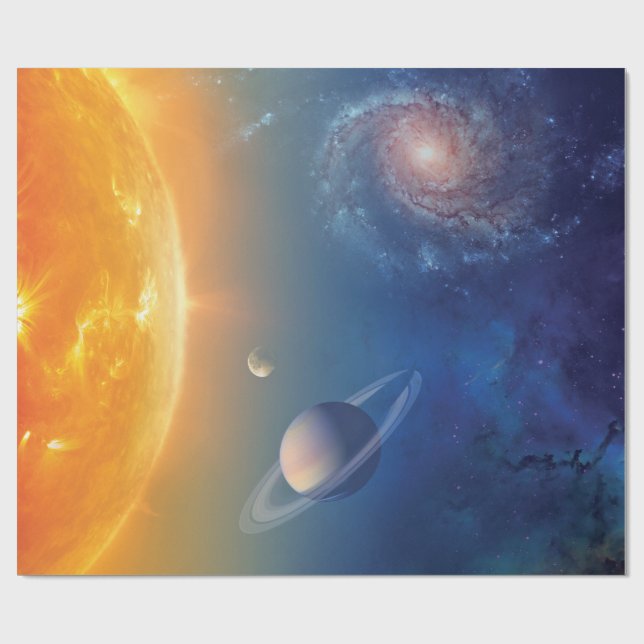 NASA solsystemet yttre rymden collage Presentpapper (Platt)