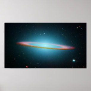 NASA - Sombrero Galaxy in Infrarred Light Poster