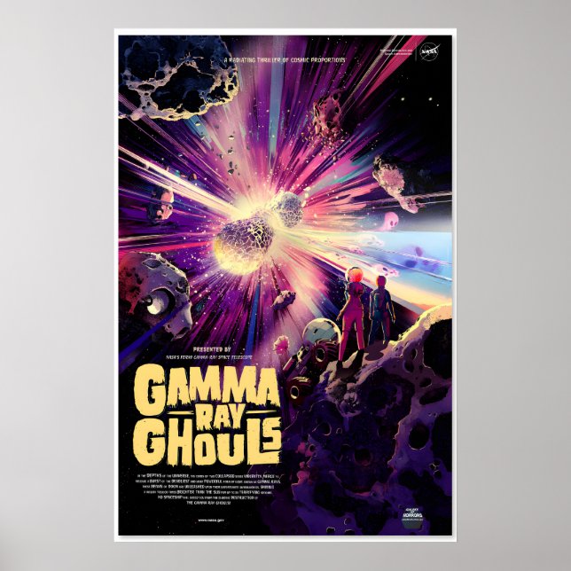 NASA Space Horror Movie Style Poster - Gamma Ray (Framsidan)