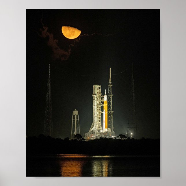NASA Space Launch System Rocket Artemis I Moonrise Poster (Framsidan)