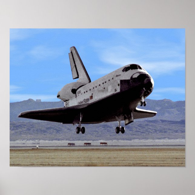 NASA Space Shuttle Atlantis Landing Edwards AFB Poster (Framsidan)