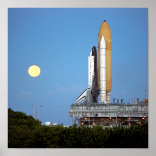 NASA Space Shuttle Atlantis STS-86 uppskjutningsut Poster