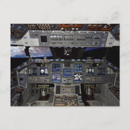 NASA Space Shuttle Cockpit Earth Orbit Window View Vykort