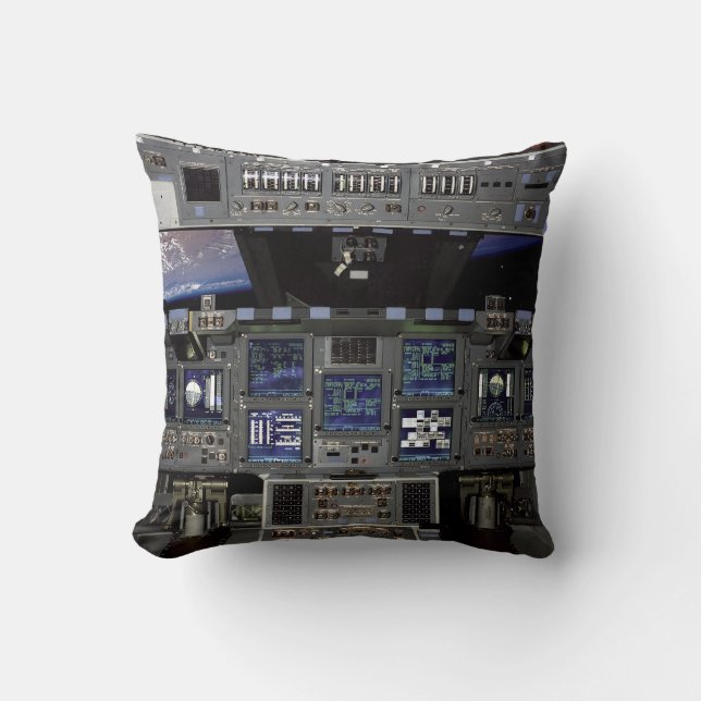 NASA Space Shuttle Cockpit Jordens omloppsbana fön Kudde (Framsida)