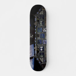 NASA Space Shuttle Cockpit Jordens omloppsbana fön Mini Skateboard Bräda 18,5 Cm