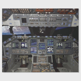 NASA Space Shuttle Cockpit Jordens omloppsbana fön Presentpapper