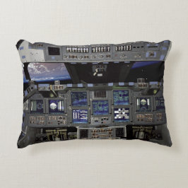 NASA Space Shuttle Cockpit Jordens omloppsbana fön Prydnadskudde