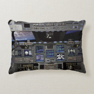 NASA Space Shuttle Cockpit Jordens omloppsbana fön Prydnadskudde