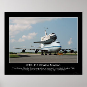 NASA Space Shuttle Discovery-chatt på Boeing Poster