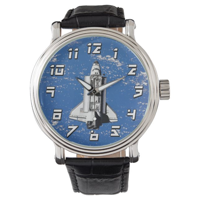 NASA Space Shuttle Discovery Earth Orbit Armbandsur (Framsida)