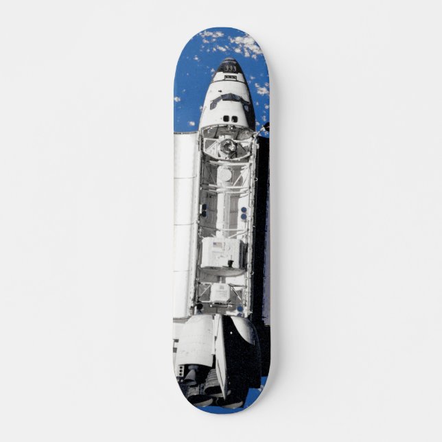 NASA Space Shuttle Discovery i jordens omloppsbana Skateboard Bräda 19,5 Cm (Framsida)