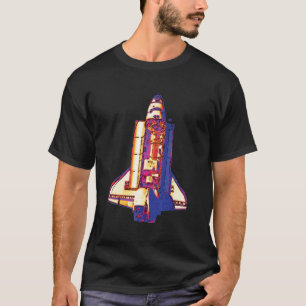 NASA Space Shuttle Discovery sedd från Mir Pop Art T-shirt