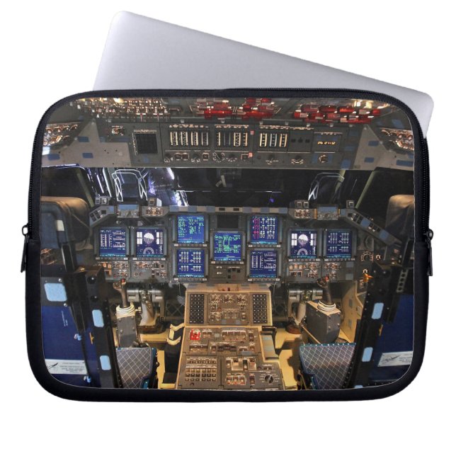 NASA Space Shuttle Endeavour Flygdäck Cockpit Laptop Sleeve (Framsidan)