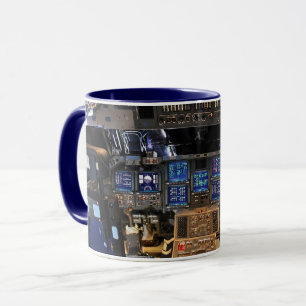 NASA Space Shuttle Endeavour Flygdäck Cockpit Mugg