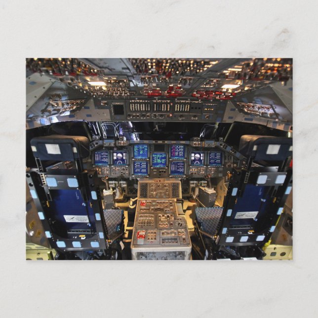 NASA Space Shuttle Endeavour Flygdäck Cockpit Vykort (Framsida)