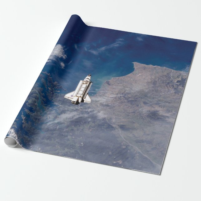 NASA Space Shuttle Endeavour STS-113 jordomloppsba Presentpapper (Utrullad)