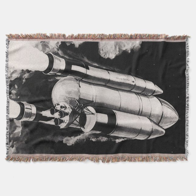 NASA Space Shuttle-uppskjutningsfarkost konstnärsk Filt (Framsidan)