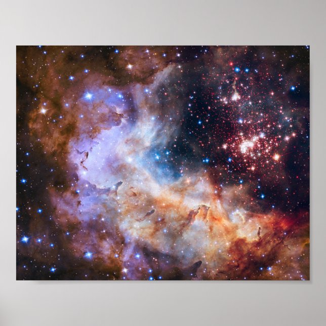 NASA Star Cluster Celestial Art Print Poster (Framsidan)