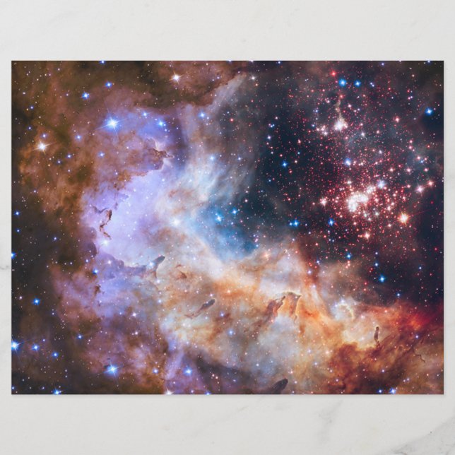 NASA Star Cluster Celestial Scrapbook Papper (Framsida)