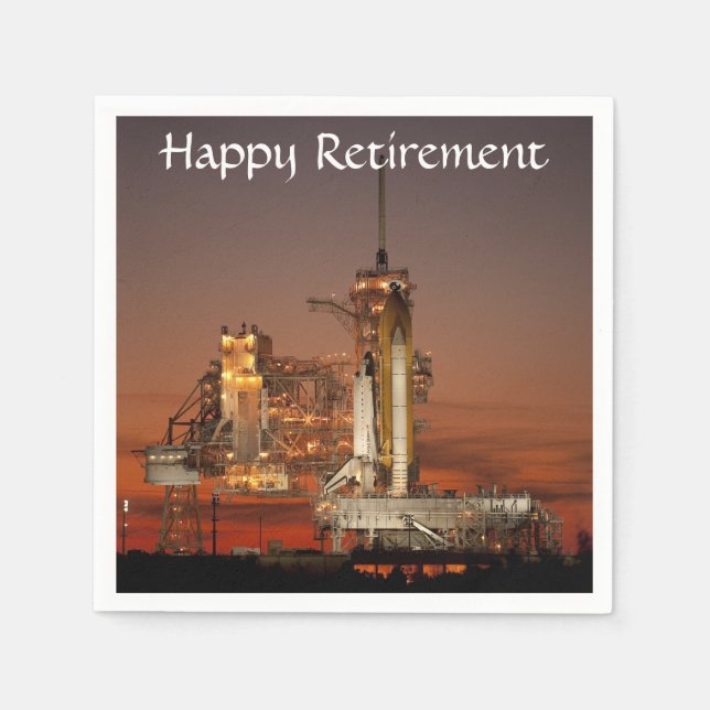 NASA - uppskjutning av Atlantis Space Shuttle Pappersservett (Framsidan)