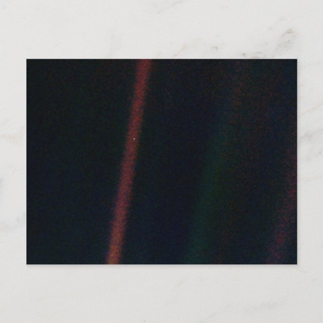 NASA Voyager 1 Earth Blek Blue Vykort (Framsida)