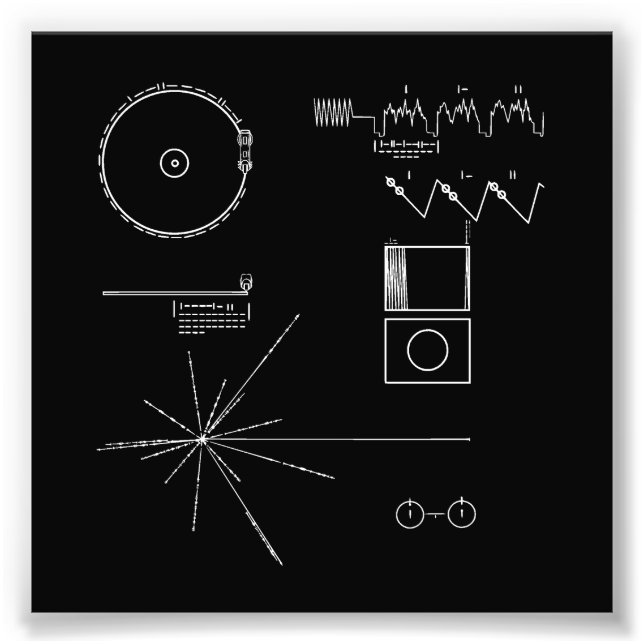 NASA Voyager Golden Record Fototryck (Framsidan)