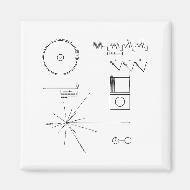 NASA Voyager Golden Record Magnet (Framsidan)
