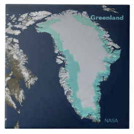 NASA White Grönland Ice Lakan Photo Kakelplatta