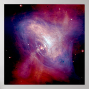 NASA - X-Ray & Optical Bilder i Crab Nebula Poster
