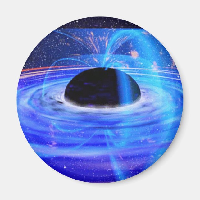 Nasas blå svarta Hål Magnet (Framsidan)