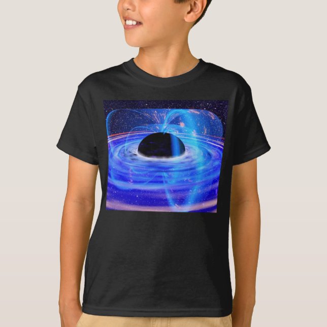 Nasas blå svarta Hål Tee Shirt (Framsida)