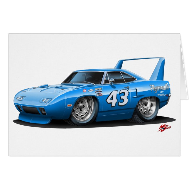 Nascar 1970 småaktiga Superbird Hälsningskort (Framsidan Horizontal)