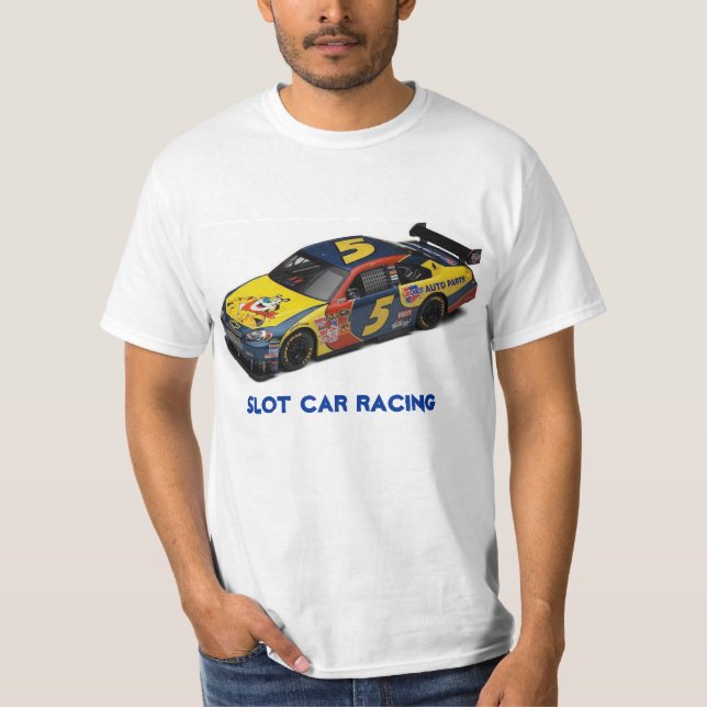 Nascar #5 Slot Car Racing T-Shirt (Framsida)