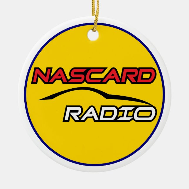 NASCARD RADIO Ceramic Circle Ornament (Framsidan)