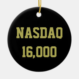 NASDAQ 16000 Firande på Lagrar Julgransprydnad Keramik