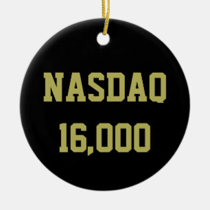 NASDAQ 16000 Firande på Lagrar Julgransprydnad Keramik
