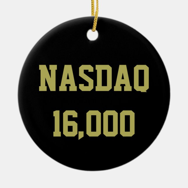 NASDAQ 16000 Firande på Lagrar Julgransprydnad Keramik (Framsidan)