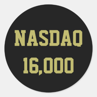 NASDAQ 16000 Firande på Lagrar Runt Klistermärke