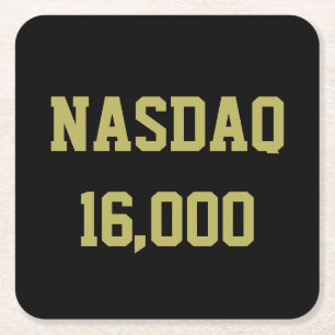 NASDAQ 16000 Firande på Lagrar Underlägg Papper Kvadrat