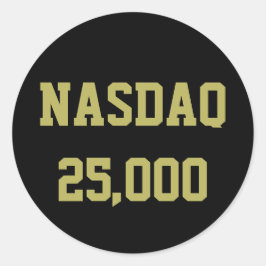 NASDAQ 25000 Börsfirande Runt Klistermärke