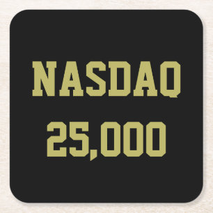 NASDAQ 25000 Börsfirande Underlägg Papper Kvadrat