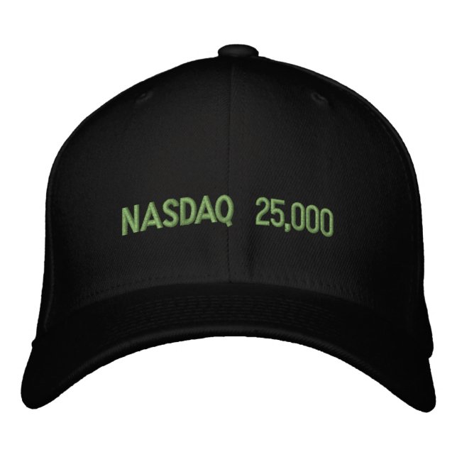 NASDAQ 25000 Stock Market Celebration Broderad Keps (Framsida)